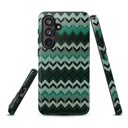 Green Chevron Tough Case for Samsung