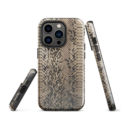 Neutral Snake Skin Tough Case for iPhone®