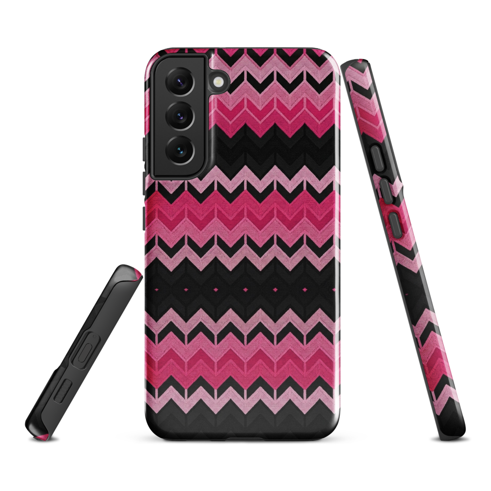 Pink Chevron Print Tough Case for Samsung