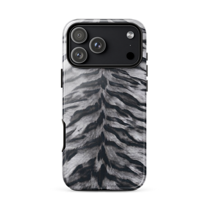 Gray Tiger Print Tough Case for iPhone®