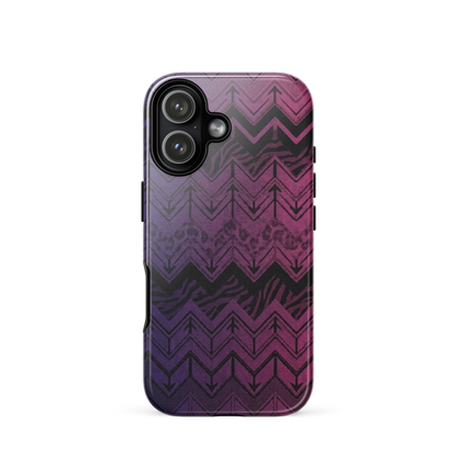 Purple to Pink Chevron Zebra & Leopard Print Tough Case for iPhone®