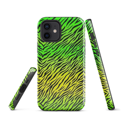 Green & Yellow  Zebra Print Tough Case for iPhone®