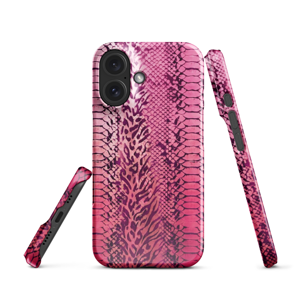 Hot Pink to Light Pink Zebra Print Snap Case for iPhone