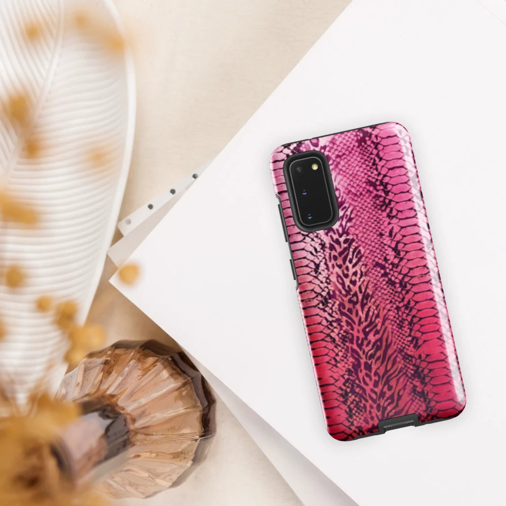 Pink Snake Skin & Leopard Print Tough Case for Samsung