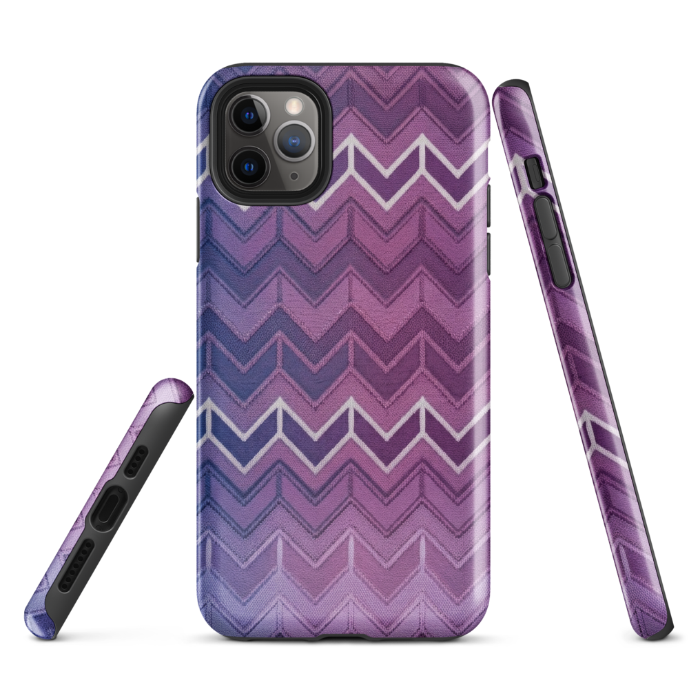 Blue Purple & White Chevron Classic Tough Case for iPhone®