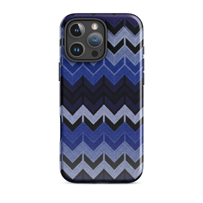 Blue Chevron Tough Case for iPhone®