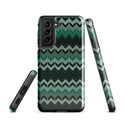 Green Chevron Tough Case for Samsung