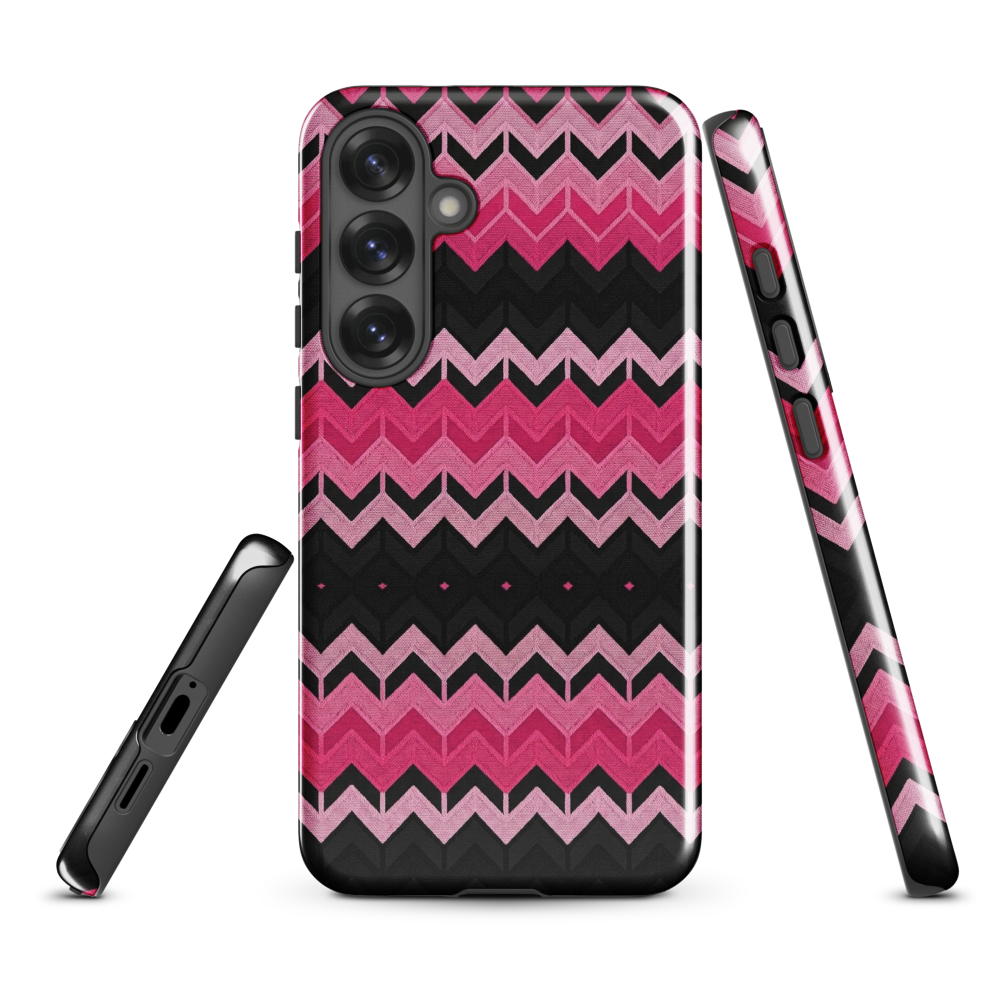 Pink Chevron Print Tough Case for Samsung