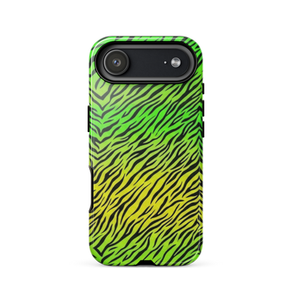 Green & Yellow  Zebra Print Tough Case for iPhone®