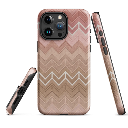 Pink & Muaves Chevron Pattern Tough Case for iPhone®