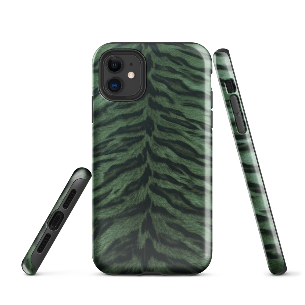 Green Tiger Print Tough Case for iPhone®