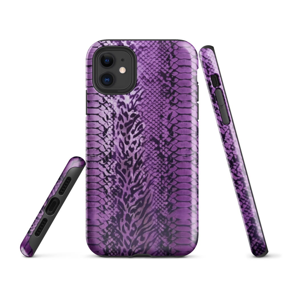 Purple Snake Skin Tough Case for iPhone®