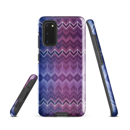 Purple & Blue Classic Chevron Print Tough Case for Samsung