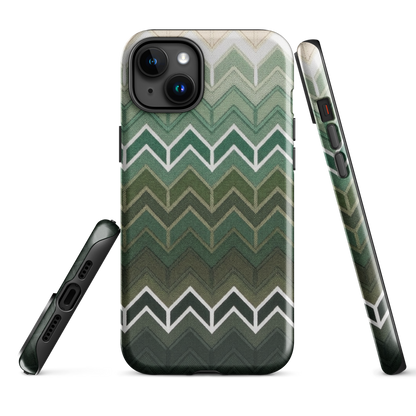 Green Chevron Tough Case for iPhone®