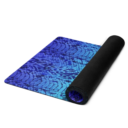 Blue Snake Skin Print Pilates Yoga Mat