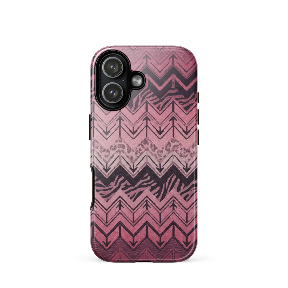 Pink Chevron Zebra & Leopard Print Tough Case for iPhone®