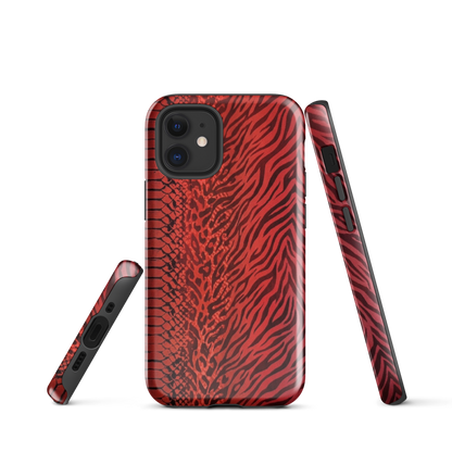 Red Zebra Snake & Leopard Print Tough Case for iPhone®