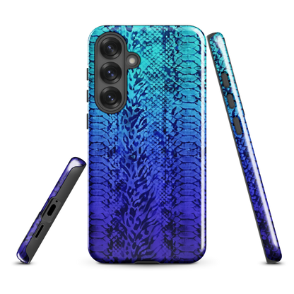 Vibrant Blue Snake & Leopard Print Tough Case for Samsung