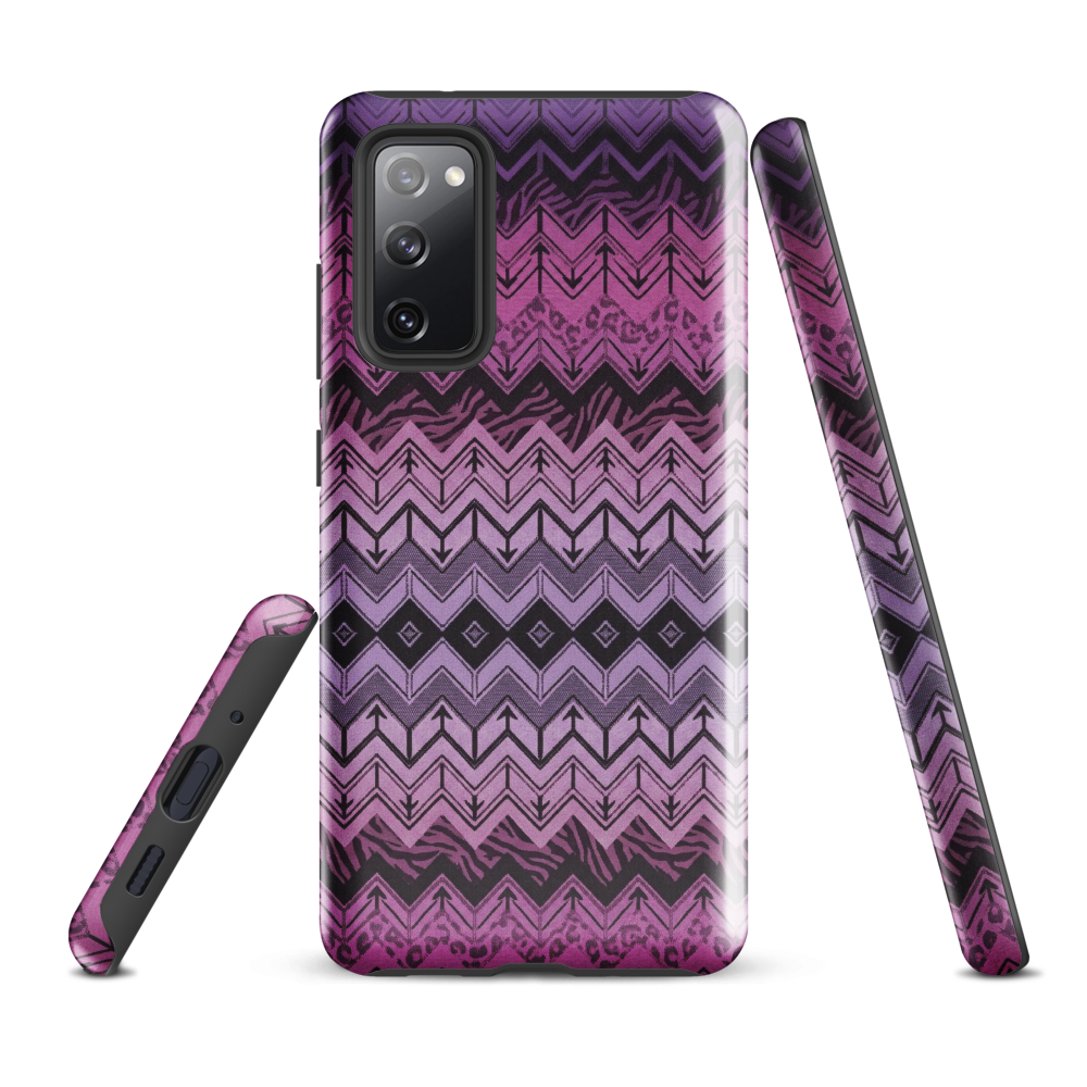 Purple Chevron Zebra & Leopard Print Tough Case for Samsung