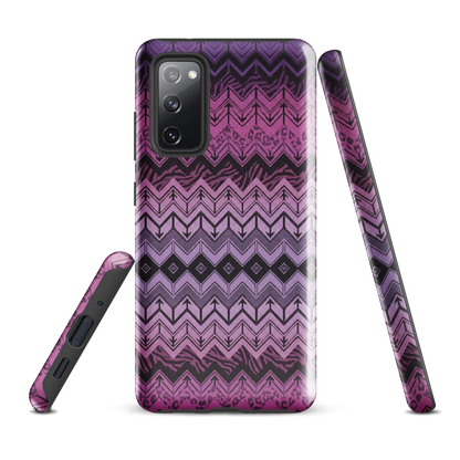 Purple Chevron Zebra & Leopard Print Tough Case for Samsung