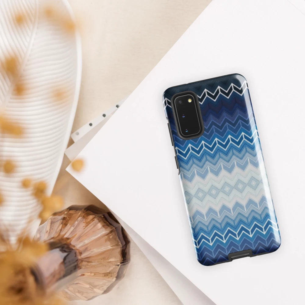 Blue Chevron Tough Case for Samsung