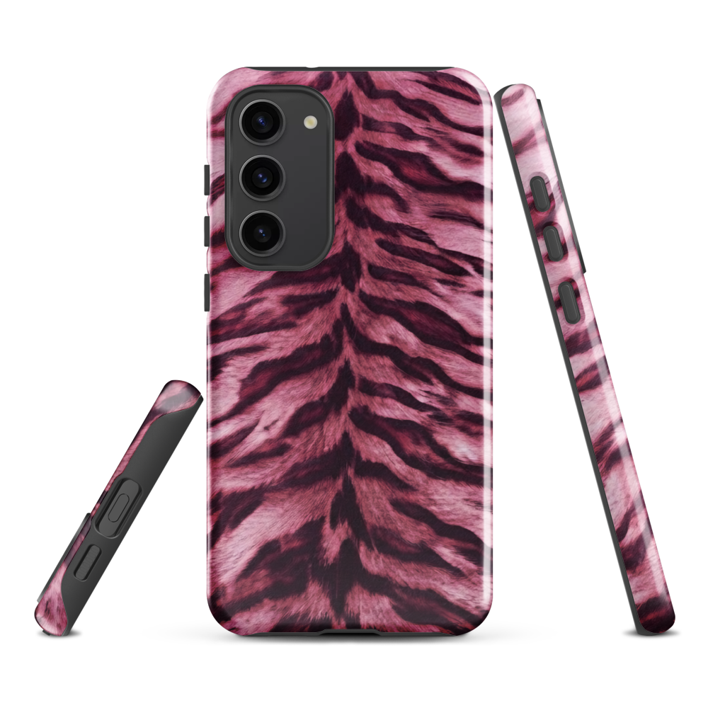 Pink Tiger Print Tough Case for Samsung