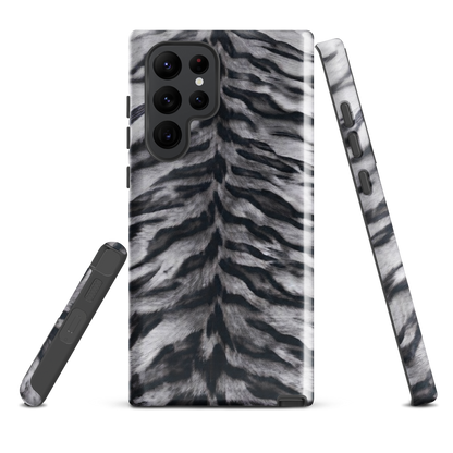 Gray Tiger Print Tough Case for Samsung