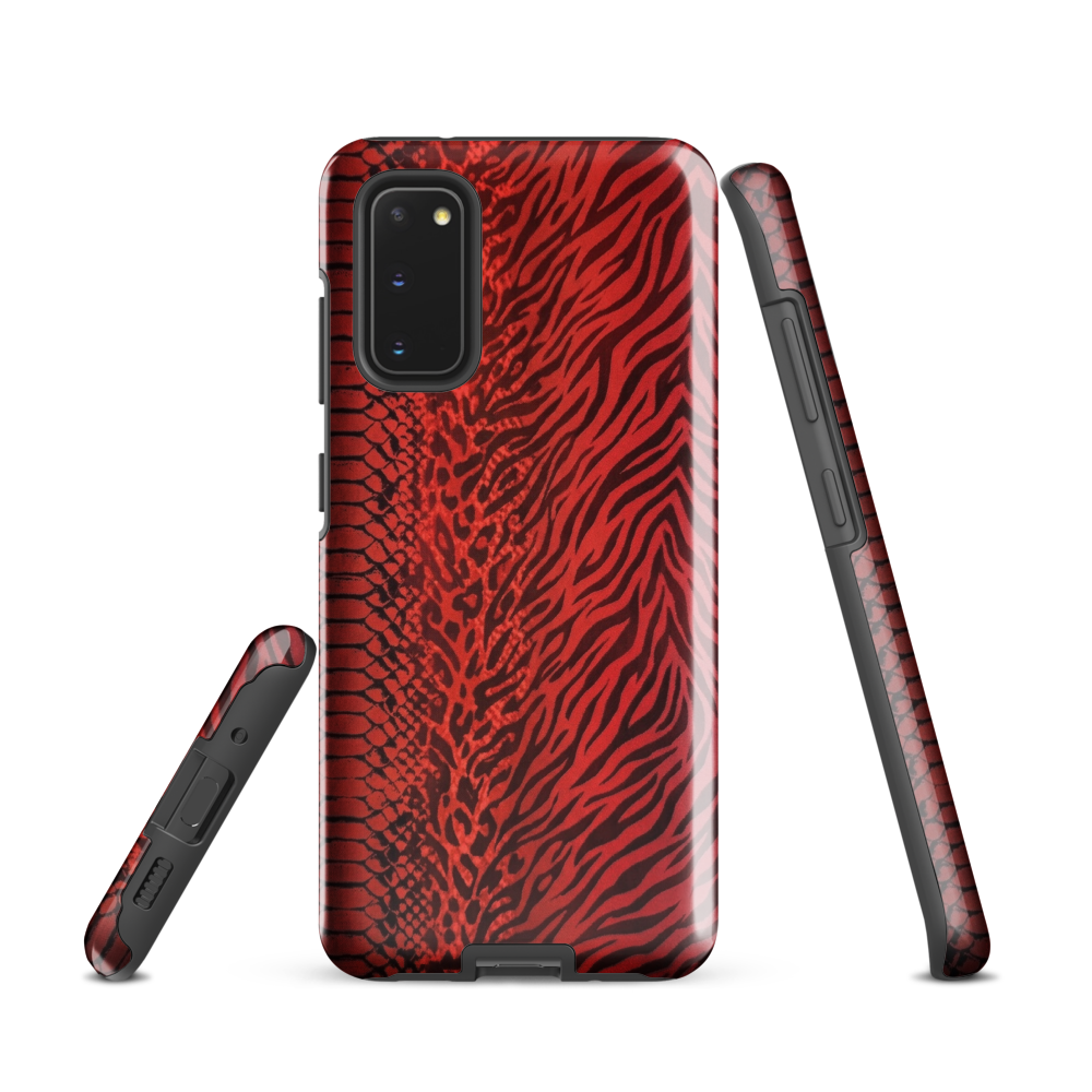 Red Zebra Snake & Leopard Print Tough Case for Samsung