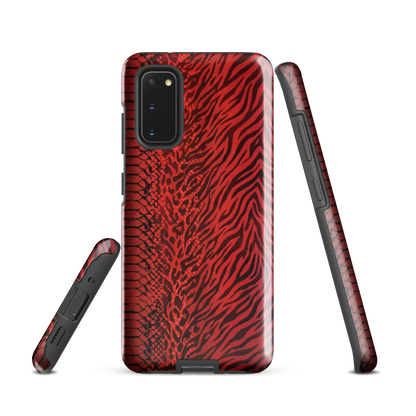 Red Zebra Snake & Leopard Print Tough Case for Samsung