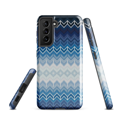 Blue Chevron Tough Case for Samsung