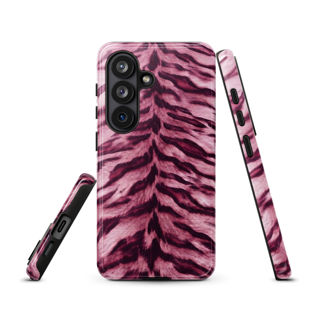 Pink Tiger Print Tough Case for Samsung
