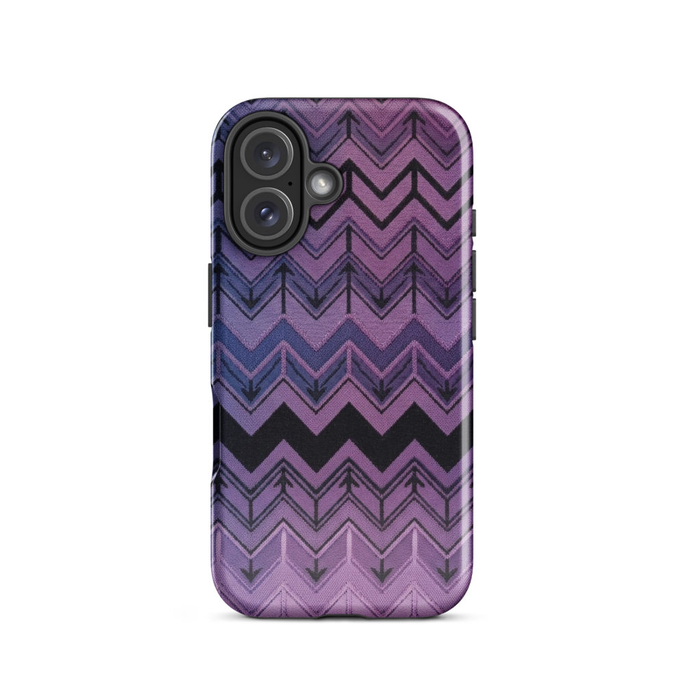 Purple Chevron & Blue Pattern Tough Case for iPhone®