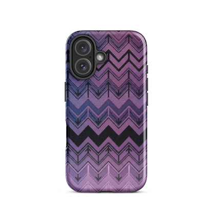 Purple Chevron & Blue Pattern Tough Case for iPhone®