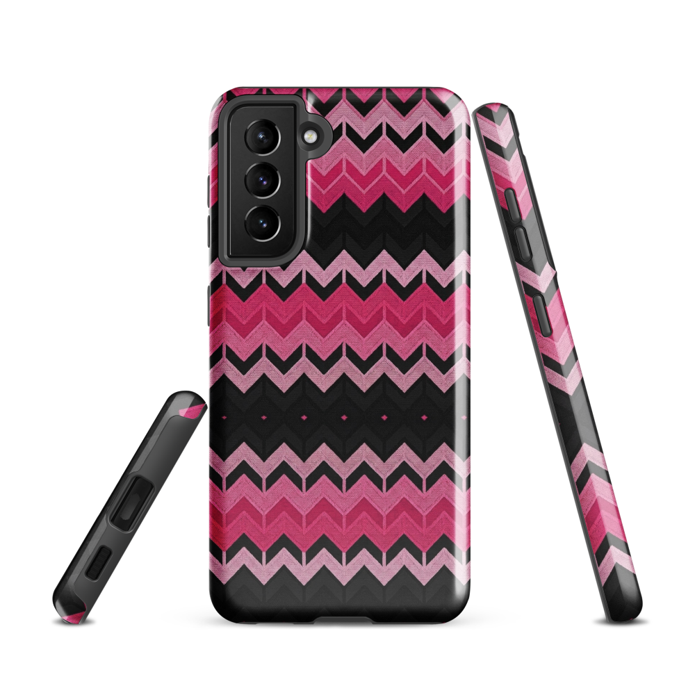 Pink Chevron Print Tough Case for Samsung