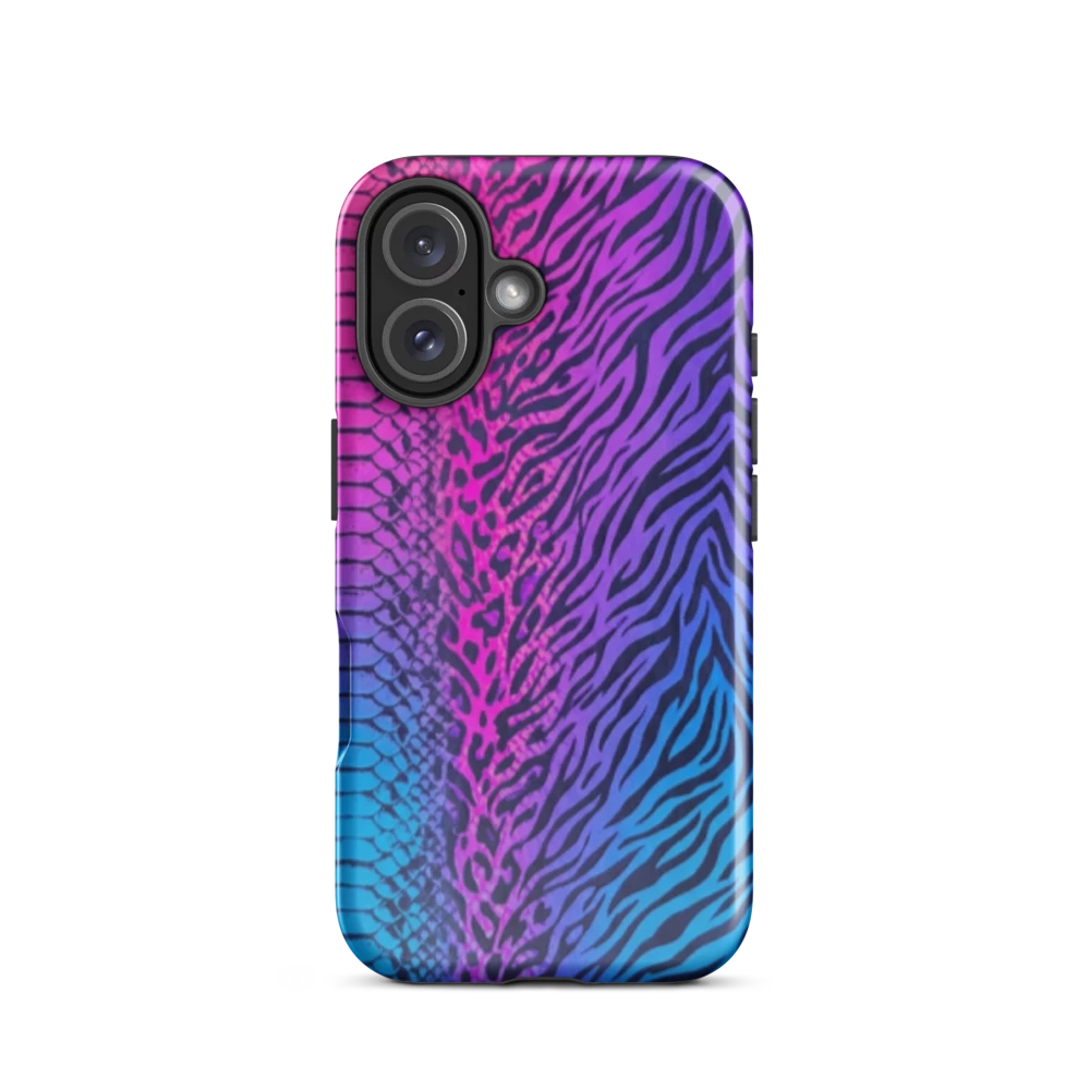 Pink & Blue Snake Skin Leopard & Zebra Print Tough Case for iPhone®