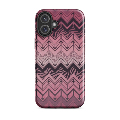 Pink Chevron Zebra & Leopard Print Tough Case for iPhone®