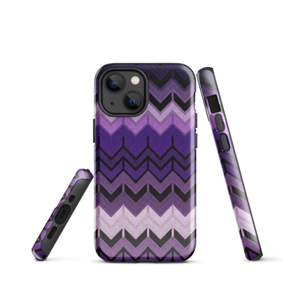 Purple Chevron Tough Case for iPhone®
