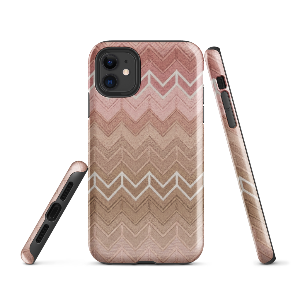 Pink & Muaves Chevron Pattern Tough Case for iPhone®