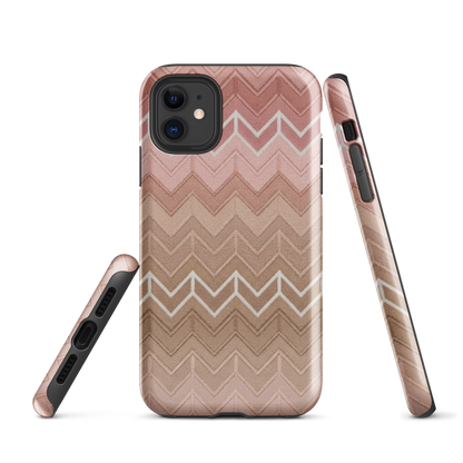 Pink & Muaves Chevron Pattern Tough Case for iPhone®
