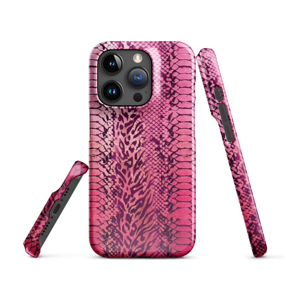 Hot Pink to Light Pink Zebra Print Snap Case for iPhone