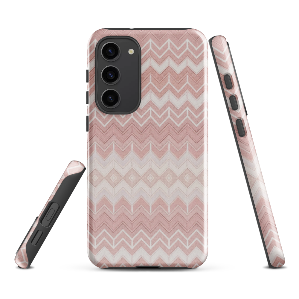 Classic Pink & White Chevron Tough Case for Samsung