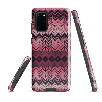 Pink Chevron Pattern Leopard & Zebra Print Tough Case for Samsung