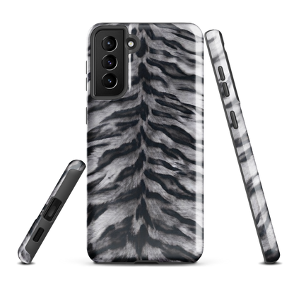 Gray Tiger Print Tough Case for Samsung