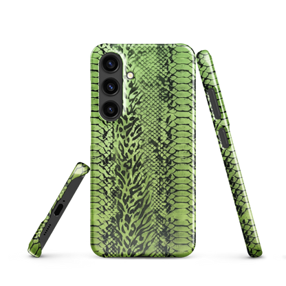 Green Snake Skin & Leopard Print Snap Case for Samsung