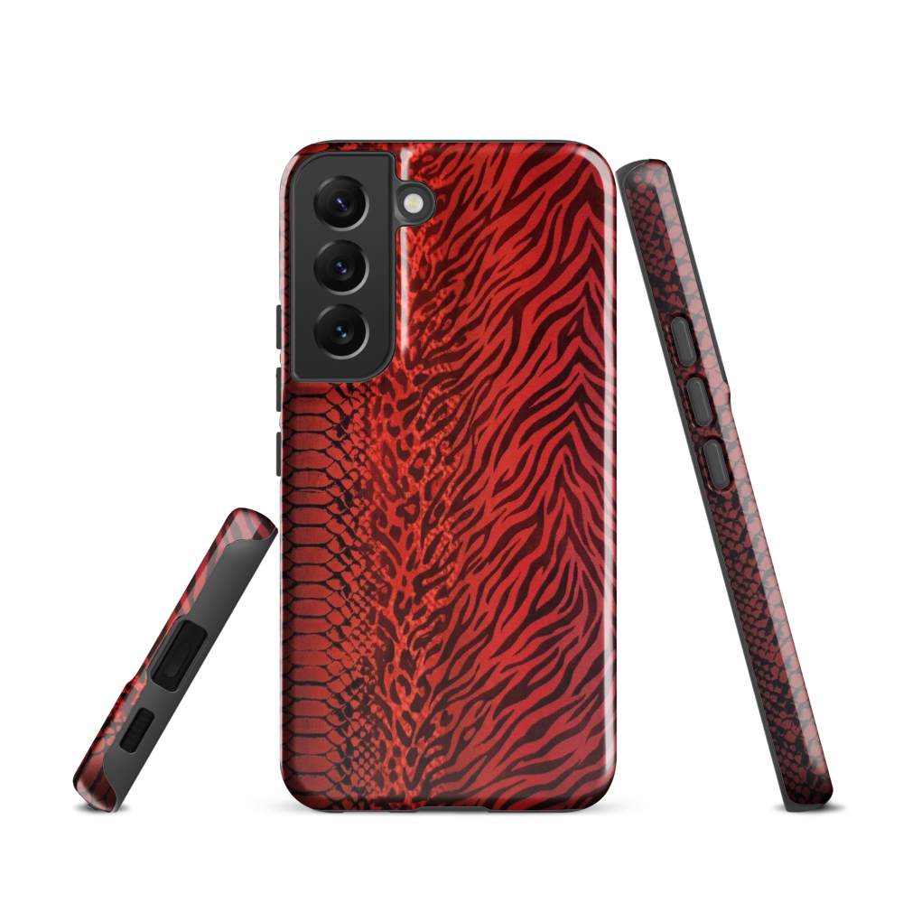 Red Zebra Snake & Leopard Print Tough Case for Samsung