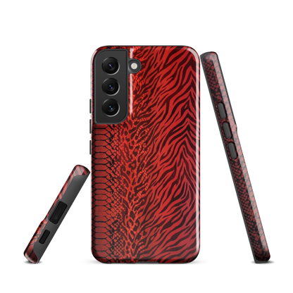 Red Zebra Snake & Leopard Print Tough Case for Samsung