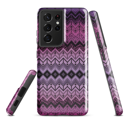 Purple Chevron Zebra & Leopard Print Tough Case for Samsung