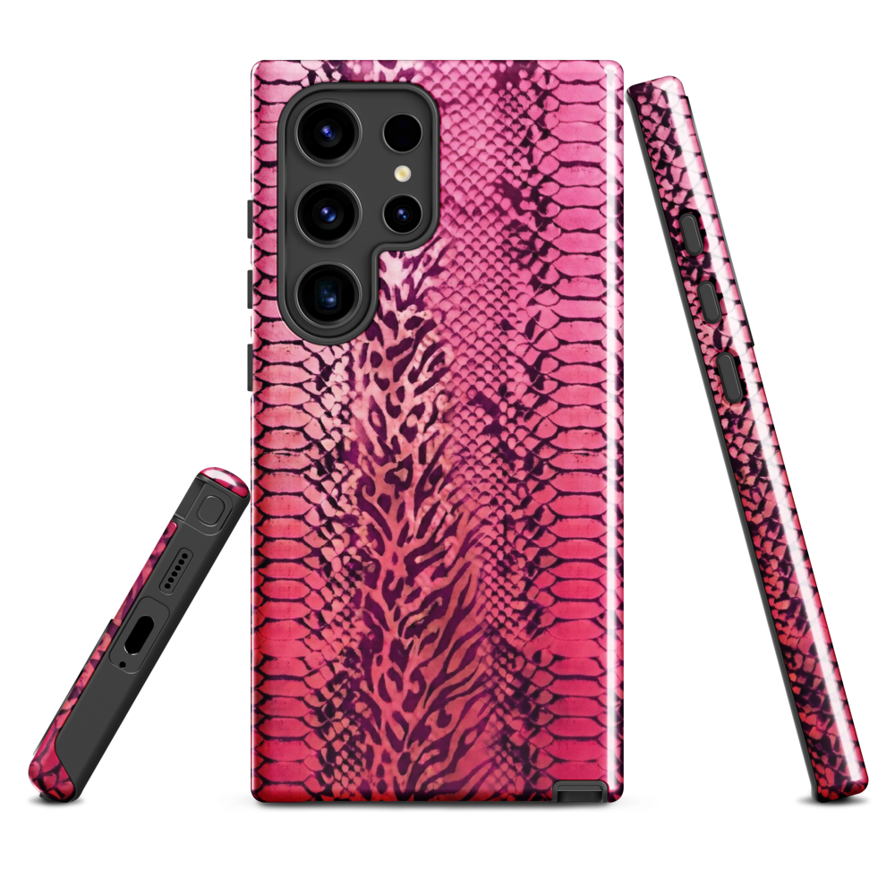 Pink Snake Skin & Leopard Print Tough Case for Samsung