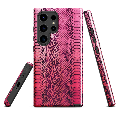 Pink Snake Skin & Leopard Print Tough Case for Samsung