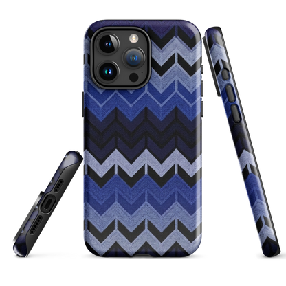 Blue Chevron Tough Case for iPhone®